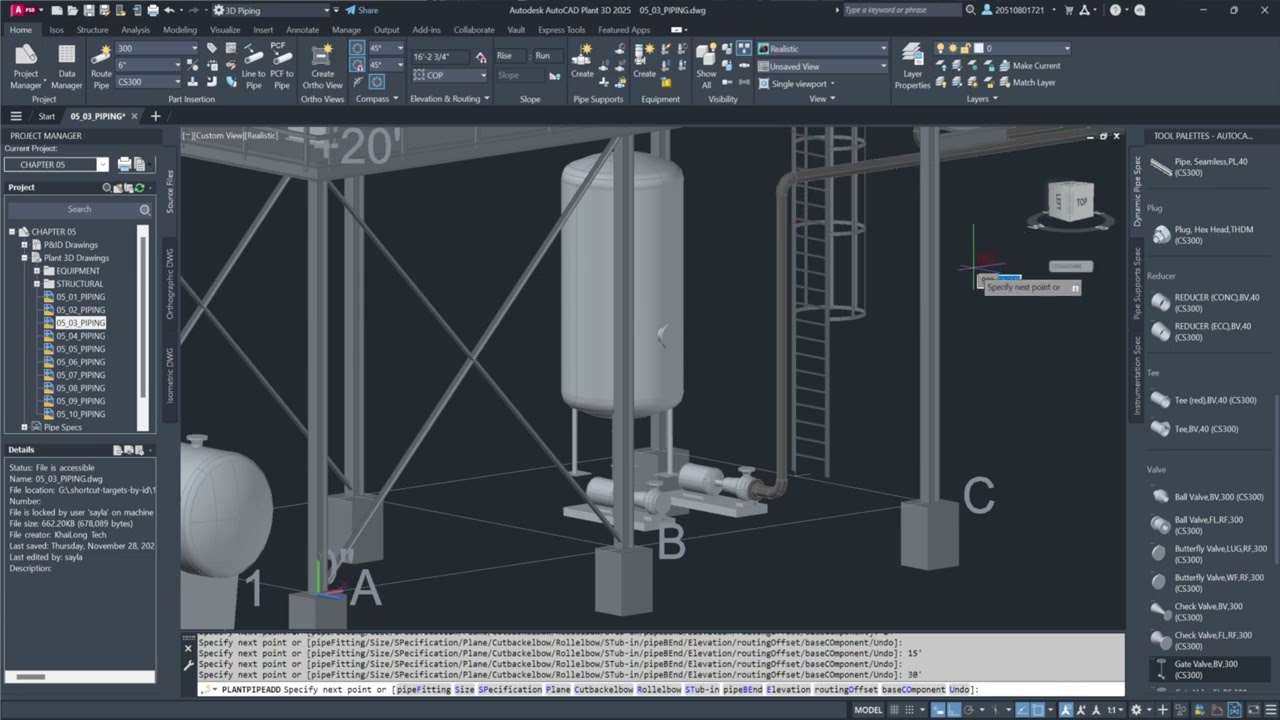 AutoCAD Plant 3D: Routing Pipe from Equipment Nozzles with Auto-Flanges ...