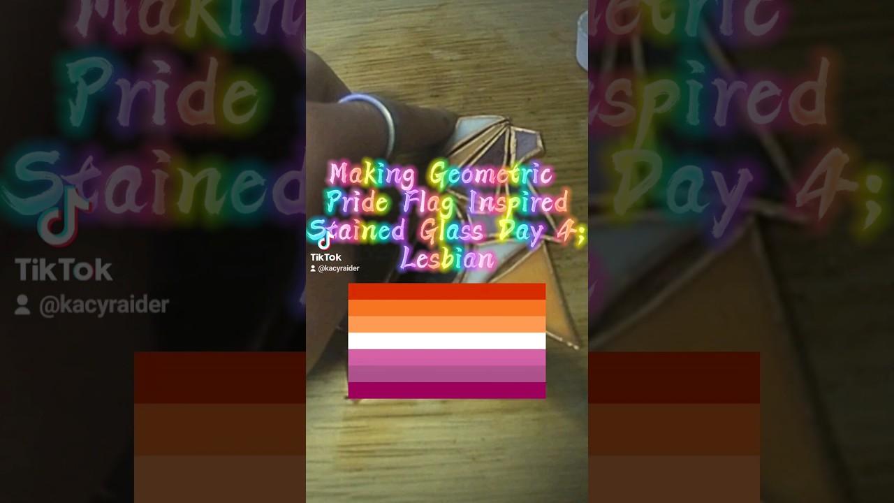Day 4 of Turning Pride Flags into Geometric Stained Glass Suncatchers!