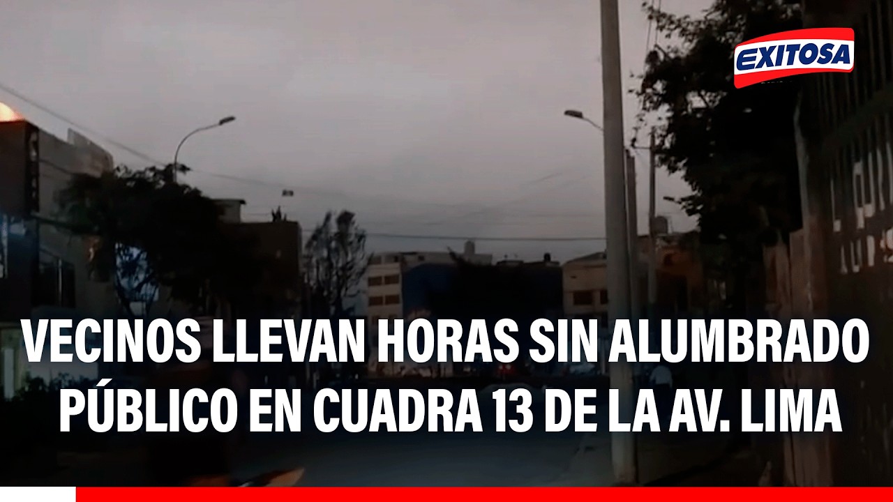 🔴🔵 Cuadra 13 de la av. Lima en S.M.P. se encuentra sin alumbrado público