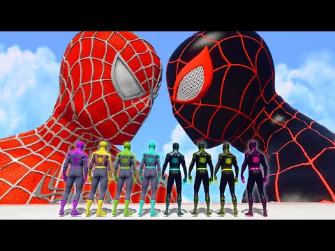 SPIDERMAN VS SPIDER-MAN | Team Spiderman Miles Morales vs Team Spiderman 2002 - What If