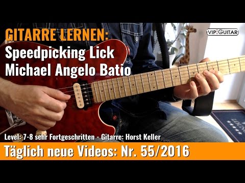 ✪ GITARRE LERNEN: Speedpicking Lick ►Michael Angelo Batio