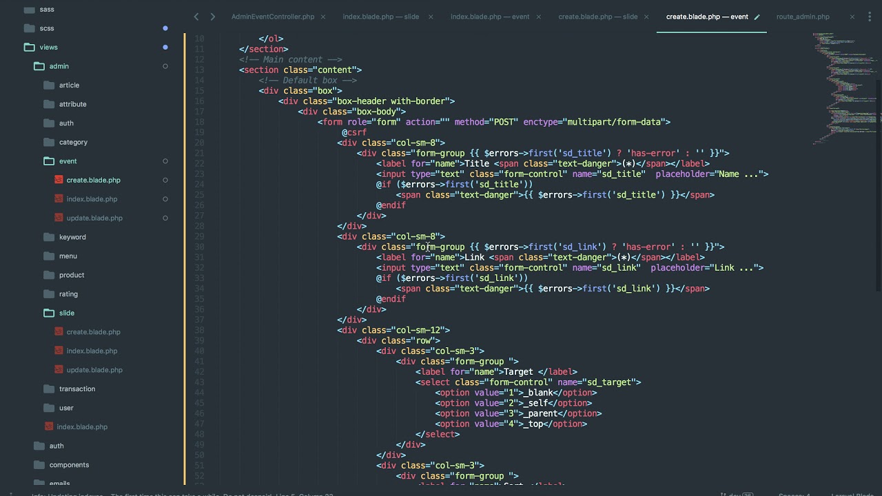 [Seri] - Website đồng hồ - Tạo Route , Form thêm mới Event P2