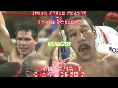 Julio Cesar Chavez Vs Edwin Rosario | Highlights | WBA Lightweight Championship