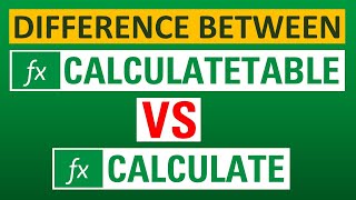 Download the video "Difference Between CALCULATE vs CALCULATETABLE Dax Functions in Power BI | Power BI"
