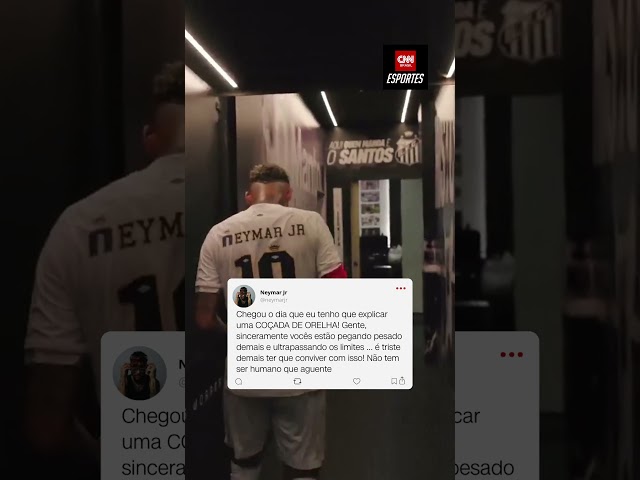 Neymar se pronuncia sobre gesto polêmico após derrota do Santos | CNN ESPORTES