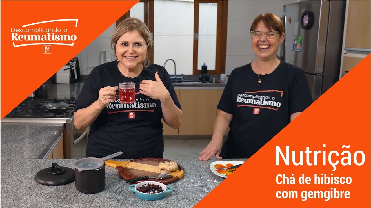 Chá de hibisco com gengibre