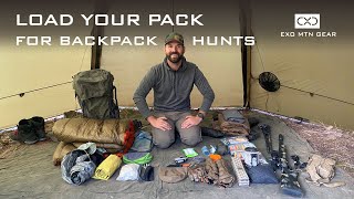 Exo Mtn Gear - How to Load Your Pack for Backpack Hunting