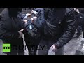 RAW: Clashes erupt amid anti-austerity demo in ...