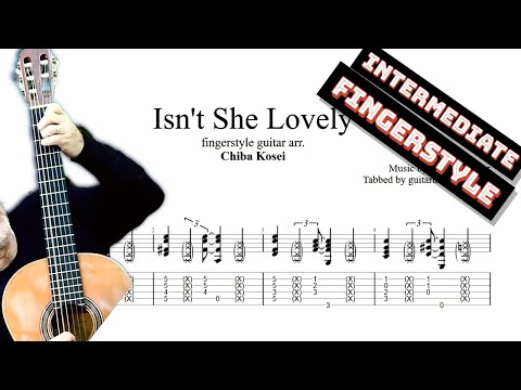 Isn't She Lovely TAB - fingerstyle guitar tabs (PDF + Guitar Pro)