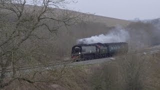 preview picture of video '(HD) 34067 Tangmere at Twerton Tunnel Bristol-Southall 5Z47 24th March 2013'