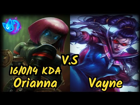 Fox (ORIANNA) vs VAYNE - 16/0/14 KDA BOTTOM ADC GAMEPLAY - EUW Ranked DIAMOND