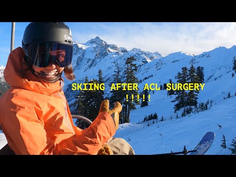 my first time skiing after ACL surgery!!! skiing with a brace at 10 months post-op