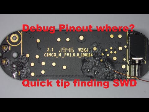 Quick tip finding an unknown Debug interface pinout (SWD) shown on the MiBand with