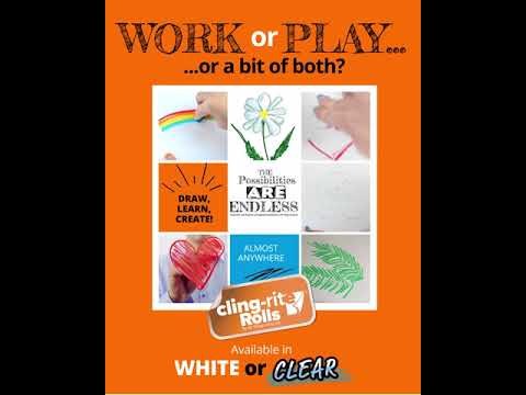 Draw, Learn, Create! WHITE & CLEAR Cling-rite® Rolls