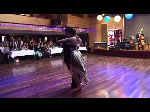  Sebastian Achaval  and  Roxana Suarez  are  dancing  to  a  milonga  at  Shanghai Tango Marathon  in  2013