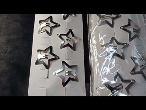 CARTELA TIC TAC COM 10UN METAL ESTRELA PRATA 3 CM