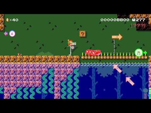 Online VS. ~ W1-3 キノコの森の奥地へ侵入 ! by やったん - Super Mario Maker 2 - No Commentary 1cb 022020