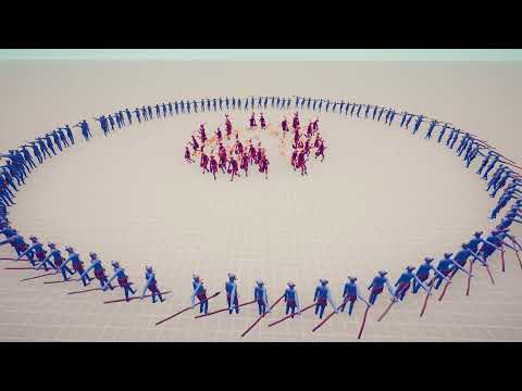 100x Spear Thrower vs 30x Bard - Totally Accurate Battle Simulator