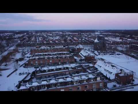 Winter boven de vijfhoek Deventer