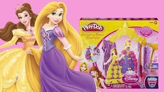 Play-Doh Disney Princess Design-a-Dress Boutique Set including Belle and Rapunzel!