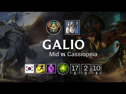Galio Mid vs Cassiopeia - KR Challenger Patch 8.24