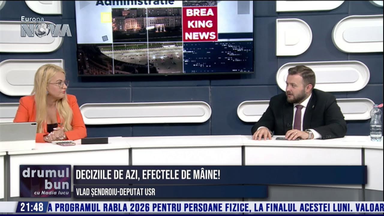 VIDEO (integral) emisiune Drumul Bun cu NADIA IUCU. Invitat: Vlad Sendroiu, deputat USR