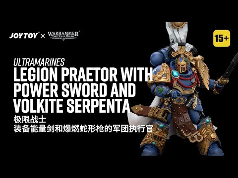JOYTOY Warhammer The Horus Heresy, Ultramarines Legion Praetor with Power Sword & Volkite Serpenta