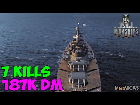 World of WarShips | Großer Kurfürst | 7 KILLS | 187K Damage - Replay Gameplay 1080p 60 fps