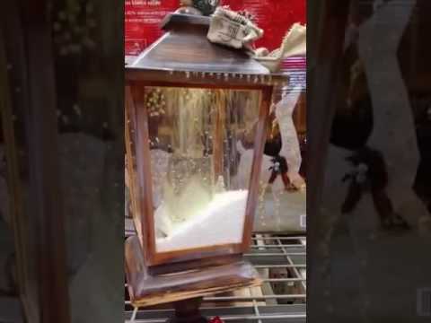 musical Christmas 17" Tabletop Snow Blowing globe Lantern ...