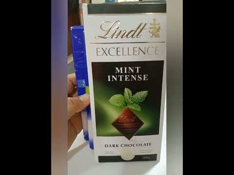 Lindt MINT intense & Swiss Classic Chocolate  #shortvideo #chocolate  #lindtchocolate