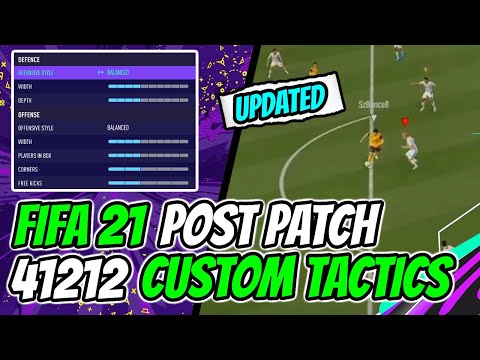 FIFA 21 *BEST* MOST META 41212 (2) PRO PLAYER CUSTOM TACTICS | POST PATCH | FUT 21!!