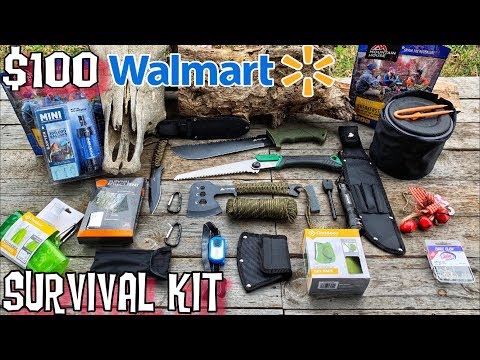 $100 Walmart Survival Kit! Ultralight Bugout Bag for 7 Day Survival Challenge