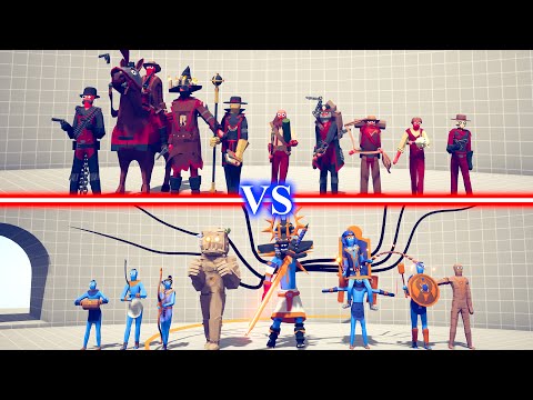 WILD WEST DLC TEAM vs EGYPT DLC TEAM - Totally Accurate Battle Simulator TABS