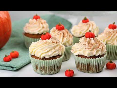 How To Make Pumpkin Cupcakes From Scratch | Easy Pumpkin Cupcakes with Cream Cheese | Fuzz & Buzz