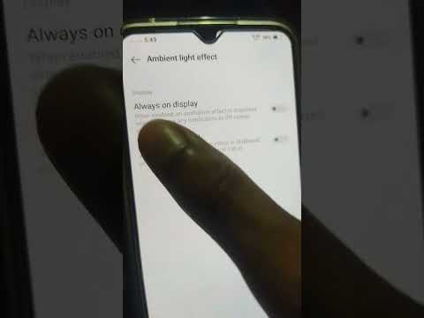 Dynamic effects | Ambient light effect always on display enable, animation effect is displayed