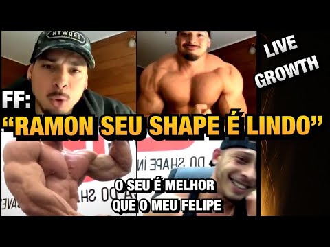 RAMON BUGOU FELIPE FRANCO EM LIVE DA GROWTH !!  Eles mostraram e compararam seus SHAPES atuais !!