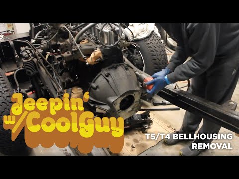 Jeep CJ7 T5 or T4 Transmission Bell Housing Removal