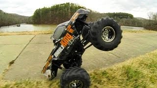 HPI Wheely King Monster Truck Stunts And Wheelies In Slow Motion - GoPro Hero 3 At 120fps