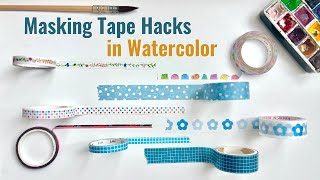 4 Must-Know Masking Tape Tips | Easy watercolor tutorial