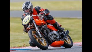 Montjuic. Close racing between two Laverda Montjuics at Darley Moor.