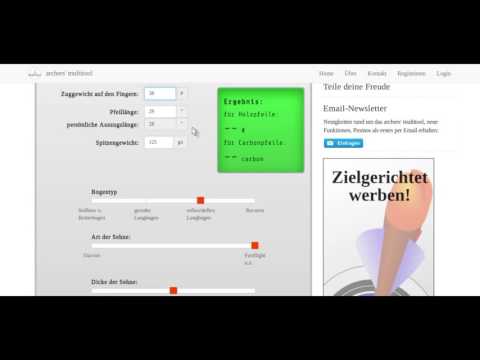 archers' multitool:  Spinewert-Rechner