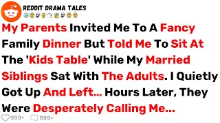 My Parents Invited Me To A Fancy Family Dinner But Told Me To Sit At The... - Best Reddit Stories