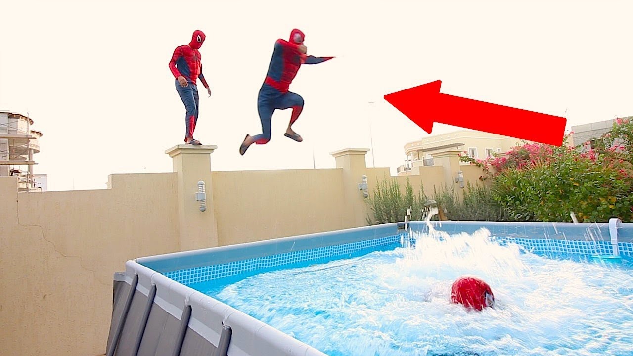 SWIMMING POOL JUMP FAIL *BAD IDEA* !!!