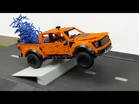 Ford F-150 Raptor VS Ramps on Treadmill – Lego Technic CRASH Test