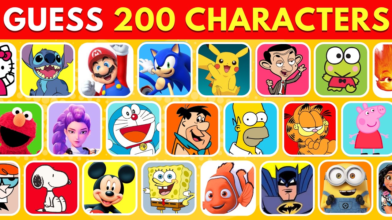 GUESS THE ICONIC CHARACTER IN 3 SECONDS 🤯 | 200 ICONIC CHARACTERS (2026 QUIZ)