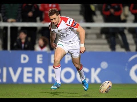 Tommy Bowe returns compliment for Paddy Jackson's Second Try - Ulster v Scarlets 14th March 2014
