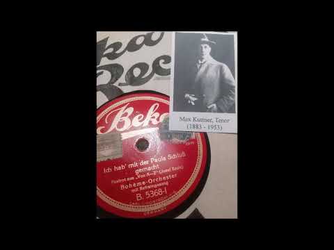 Max Kuttner:  Ich habe mit der Paula Schluß gemacht - 1928