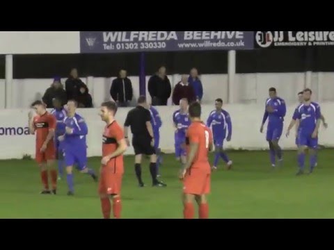 Thomas Davie scores 2nd goal for Fickley Athletic 3 v 1 Darlington 1883 73 " .