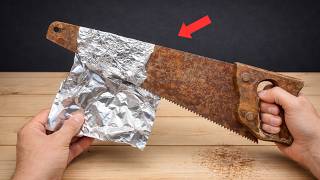 Wrap ALUMINUM FOIL around a RUSTY tool and see the trick no one tells you!