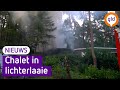 Brand verwoest chalet op camping De Jutberg in Laag-Soeren